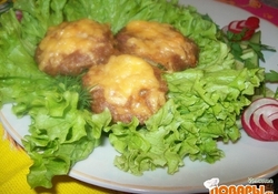 Рецепт: Кабачки под фаршем "Аппетитные пеньки"