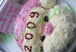 Тортик "С Новым 2009 годом!" 