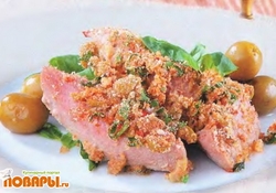 Рецепт: Тунец с оливками