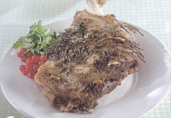 Баранина с желе из красной смородины