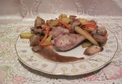 Курица с белыми грибами