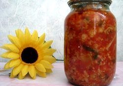 Рецепт: Цветная капуста в аджике