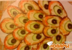 Рецепт: Закуска "Павлиний хвост"