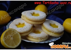 Рецепт: Печенье Суварофф с лимонным кудром.