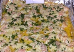 Рецепт: Запеченная рыба с сыром и специями