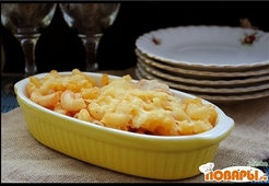 Курино-макаронная запеканка