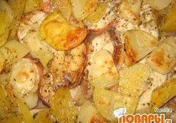 Рецепт: Рыба запечённая в духовке по-гречески