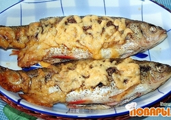 Рецепт: Голавль, запеченный с сыром