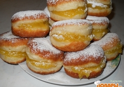 Рецепт: Пончики с лимонным кремом