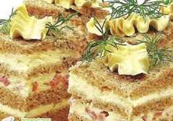 Рецепт: Полосатые бутерброды