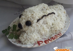 Рецепт: Оливье "Белый кролик"