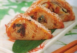 Омлет с копченым угрем