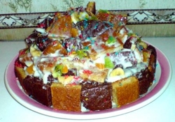 Рецепт: Торт "Шахматная горка"