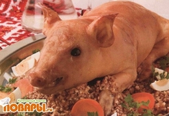 Поросенок с гречневой кашей