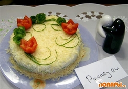 Рецепт: Салат-торт "Весна"