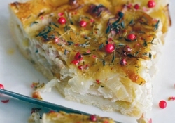 Рецепт: Пирог с креветками и куркумой