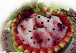 Рецепт: Шербет в арбузе 