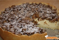 Тарт с кремом патисьер и яблоками