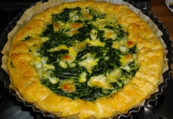 Нежный пирог со шпинатом