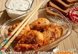 Рецепт: Курица с острым перцем и мёдом