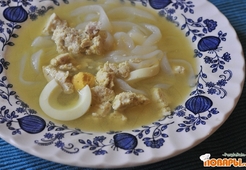 Суп куриный с Ширатаки (Диета Дюкан).ЧБ