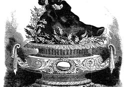 Рецепт: Фаршированая голова кабана