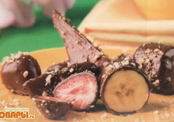 Рецепт: Фруктовое ассорти в шоколаде