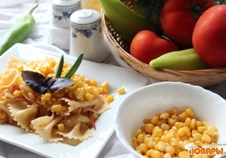 Рецепт: Паста с кукурузой