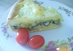 Рецепт: Пирог с картофелем и грибами