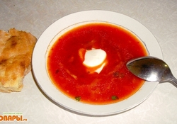 Рецепт: Борщ с грушами в блендере