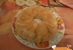 Кекс карамельный с яблоками и бананами "Быстрый" (в СВЧ)