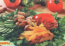 Рецепт: Салат грибной с овощами