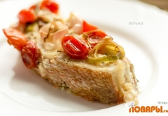 Запеченный морской окунь 