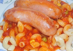 Рецепт: Колбаски с мексиканским соусом