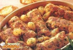 Фаршированные рулетики из курицы