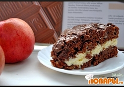 Рецепт: Яблочный пирог с ванильным кремом