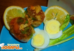  Грибное заливное в яйцах