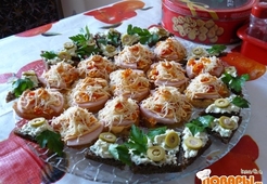 Канапе с ветчиной