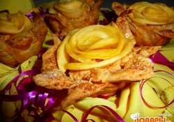 Рецепт: Тарталетки "Желтые розы"