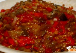 Рецепт: Баклажанная икра по-одесски из морозильной камеры.