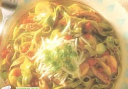 Рецепт: Тальятелле в остром курином соусе