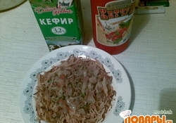 Рецепт: Жареные макароны с подливкой