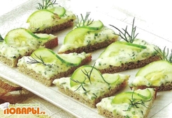 Канапе с огурцами