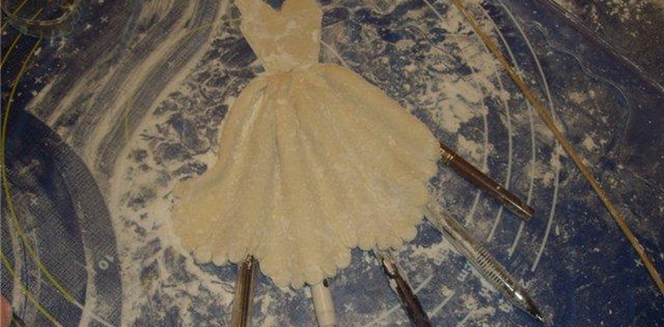 Шаг №4 Туфельки и платьеце от Тигры -Львовны