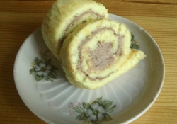 Рецепт: Рулетик с шоколадной начинкой (Диета Дюкан)