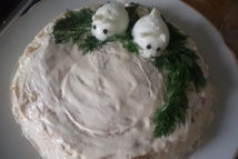 Шаг 4: Положить наверх торта 3-ий блин …