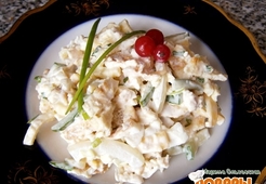 Салат «Именинный» с курицей и яичными блинчиками