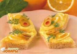 Рецепт: Мини-бутерброды с сыром