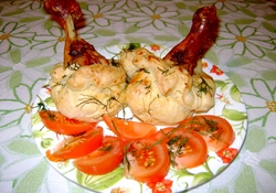 Рецепт: Куриная голень в мешочке