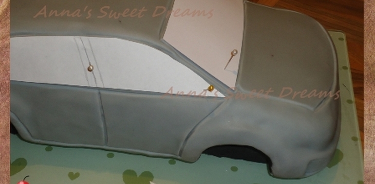 Шаг №11 МК Торт Автомобиль Subaru